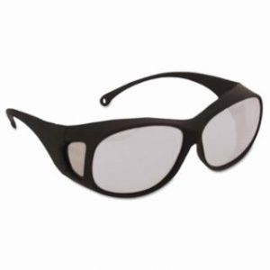 OTG CLEAR SAFETY GLASSES BLACK FRAME ANTI-FOG LENS