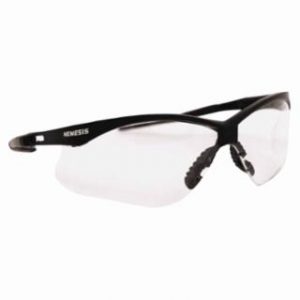 V30 Nemesis™ Safety Glasses, Clear, Polycarbonate Lens, Uncoated, Black Frame/Temples, Nylon