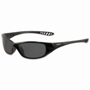 V40 Hellraiser* Safety Eyewear, Smoke Lens, Anti-Scratch, Black Frame, Nylon