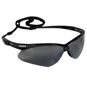 KleenGuard™ Nemesis™ Safety Glasses, Smoke Lens/Black Frame Nylon