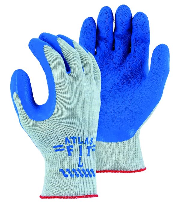 Atlas Wrinkled Latex Palm Coated Glove with Cotton/Poly Seamless Knit Liner
