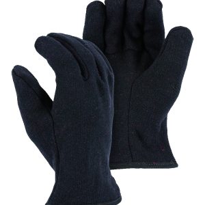 RED FLEECE BROWN JERSEY GLOVE