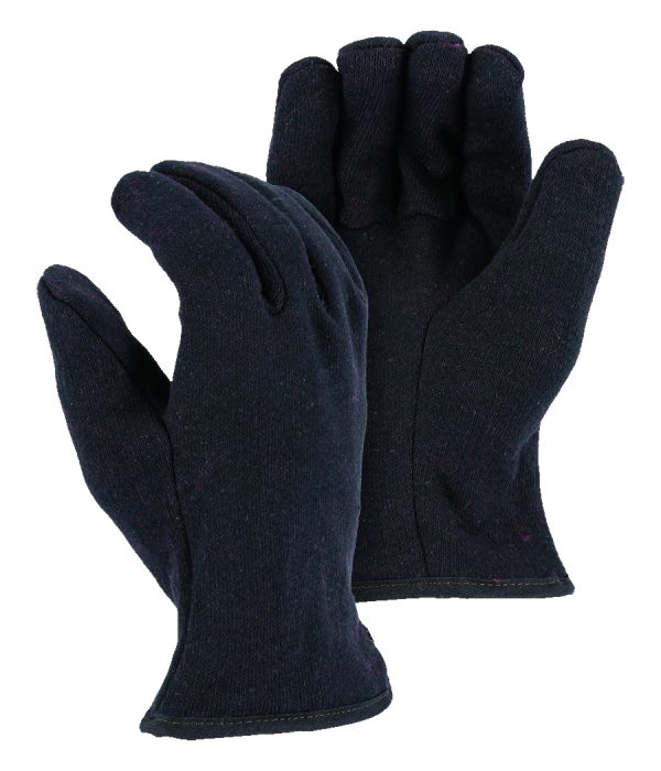RED FLEECE BROWN JERSEY GLOVE