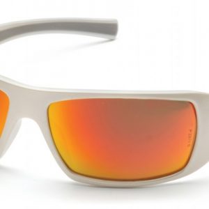GOLIATH  Sky Red Mirror Lens with White Frame - PYR5655