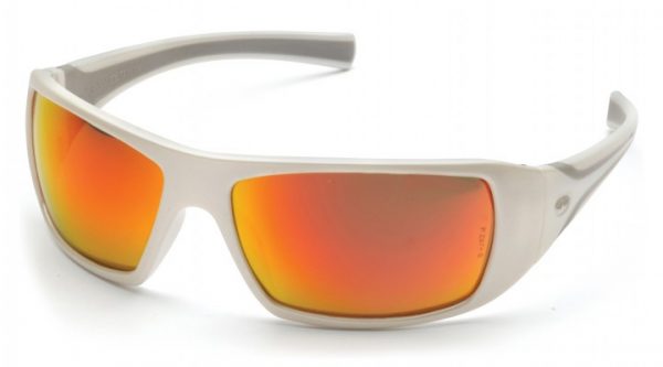 GOLIATH  Sky Red Mirror Lens with White Frame - PYR5655