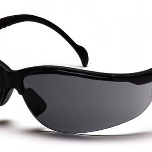 VENTURE II, GREY LENS, BLACK FRAME SAFETY GLASSES - PYR1820