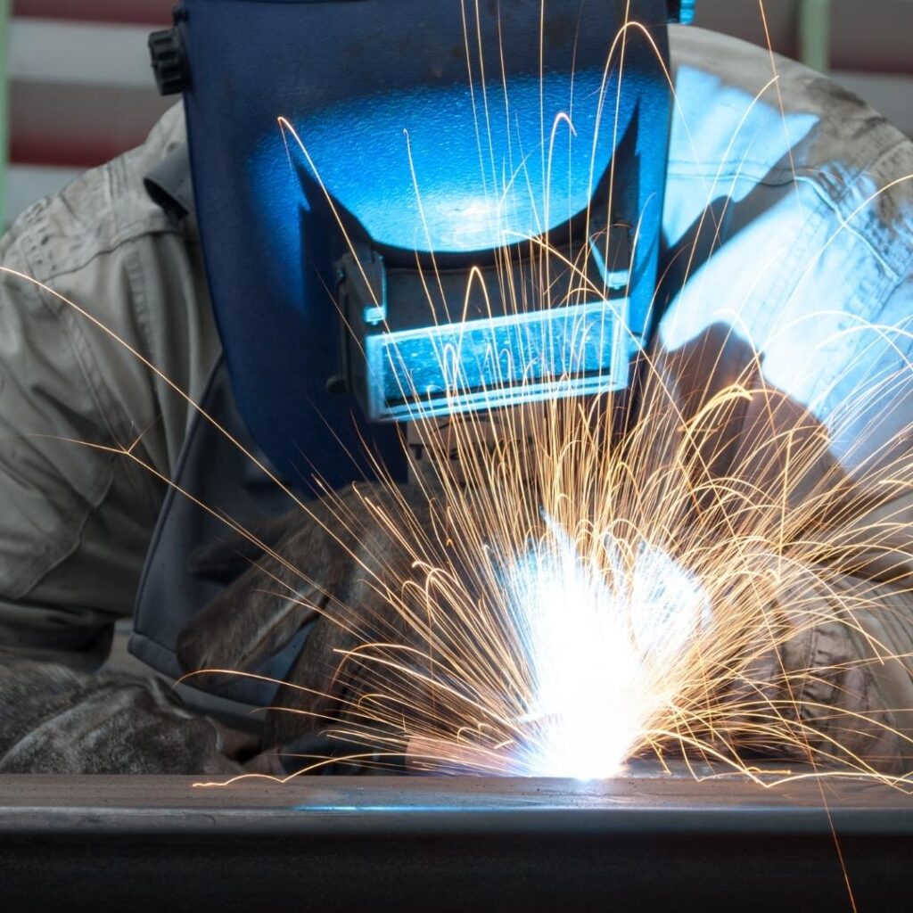 2 Never Weld Without Adequate Ventilation Close up of someone welding