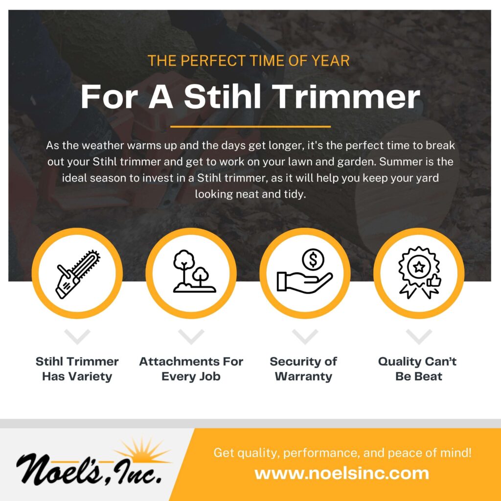 The Perfect Time Of Year For A Stihl Trimmer Infographic
