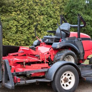 Zero turn lawn mower on a trailer