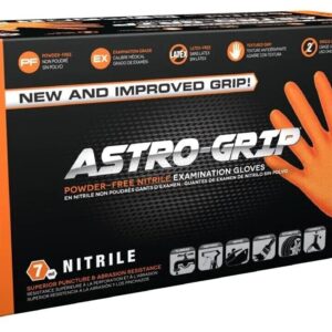 Astro-Grip Powder-Free Nitrile Exam Grade Disposable Gloves - 7 Mil
