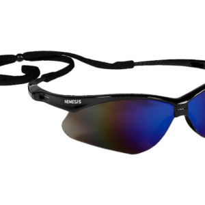 KleenGuard™ Nemesis™ Safety Glasses, Blue Mirror/Black Frame, Temple/Nylon