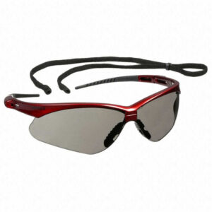 KleenGuard™ Nemesis™ Safety Glasses, Smoke Lens/Red Frame, Temple/Nylon