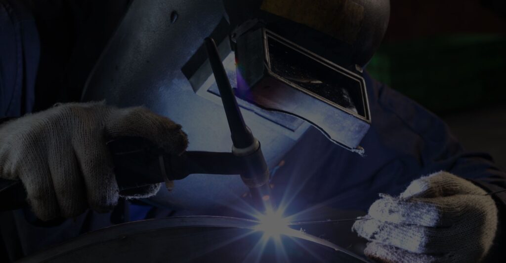 Welder at work