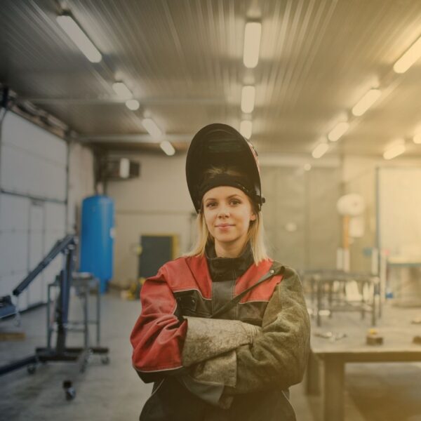 young welder
